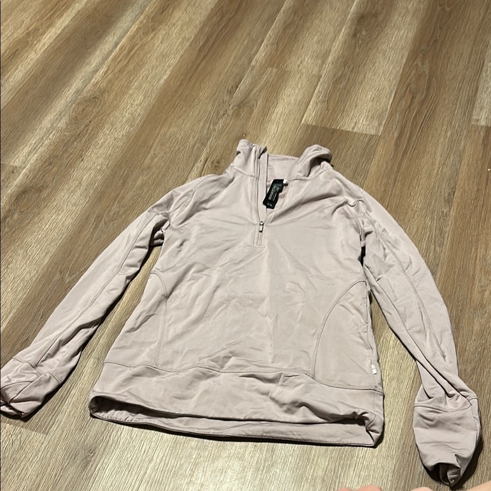 Women's Beige Quarter-Zip Top